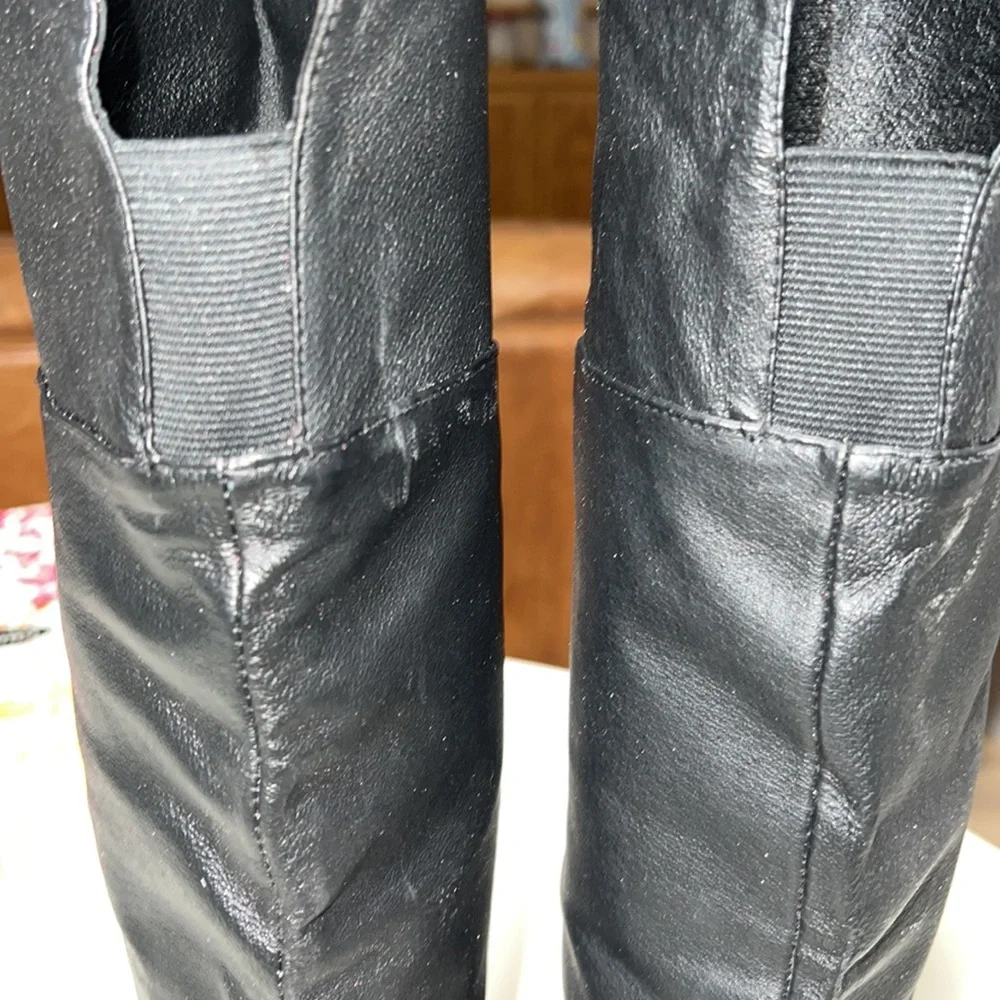 NIB Chinese Laundry Night Owl Leather Knee High Boots BLACK
